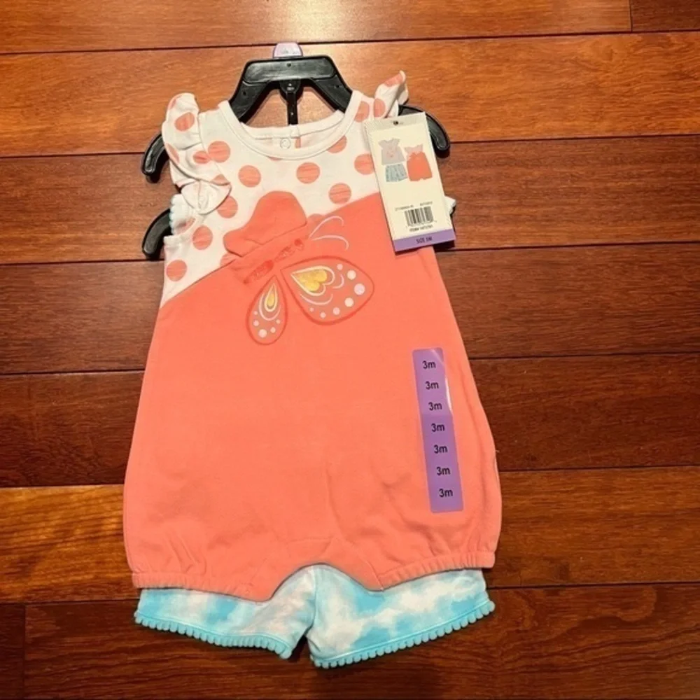 Kids Headquarters three piece infant girl set.